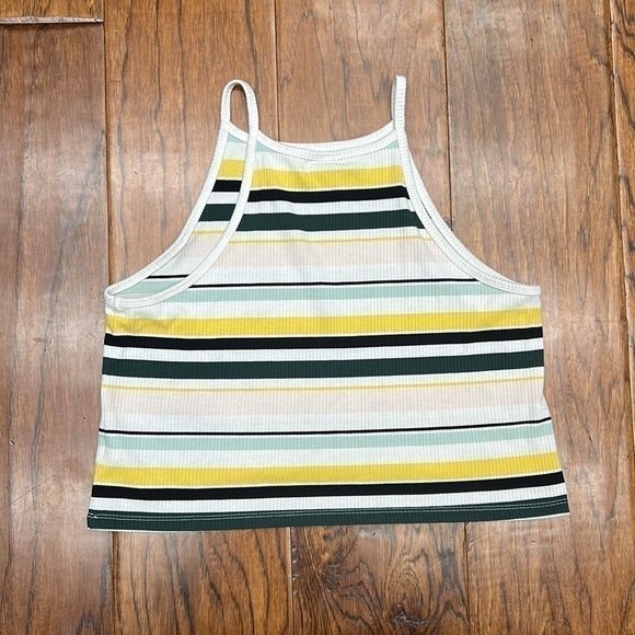 Torrid women’s multi stripe ribbed high neck crop cami top - Picture 2 of 6
